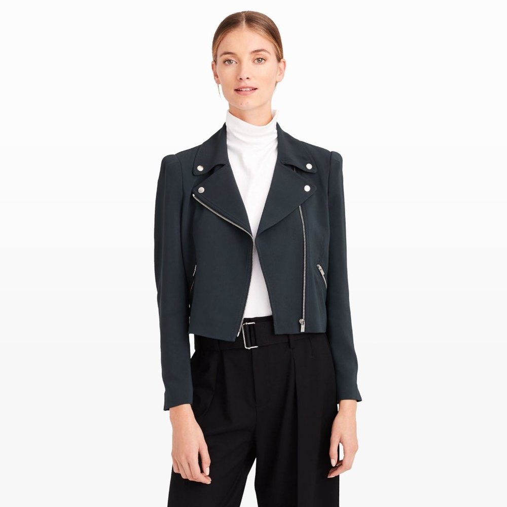 Club Monaco Linzy Moto Jacket (Jasper) Sz XS